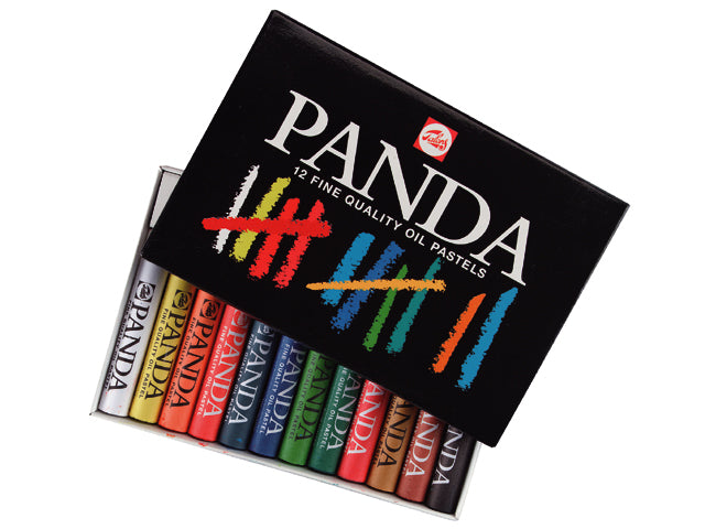 Panda set 12 oliepastels