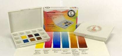 Sketcher Watercolor Half Pan Set Daniel Smith 6 napjes