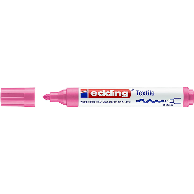 Textielstift 4500 Roze 09 ronde punt Edding