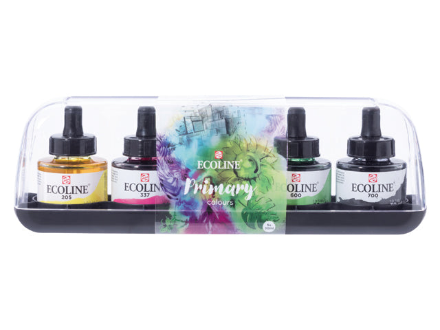 Talens ecoline inkt - Set 5 x 30ml primary