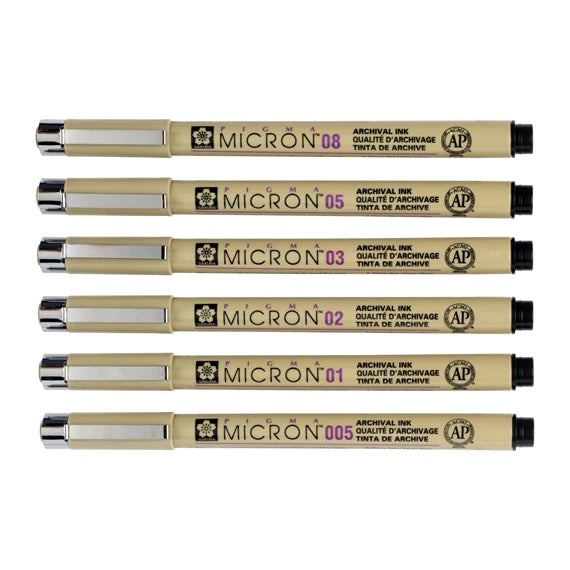 PIGMA MICRON 6 Set ZWART Sakura