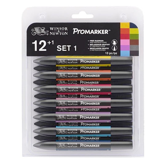 Promarker Set 1 :12 Farben+ Blender