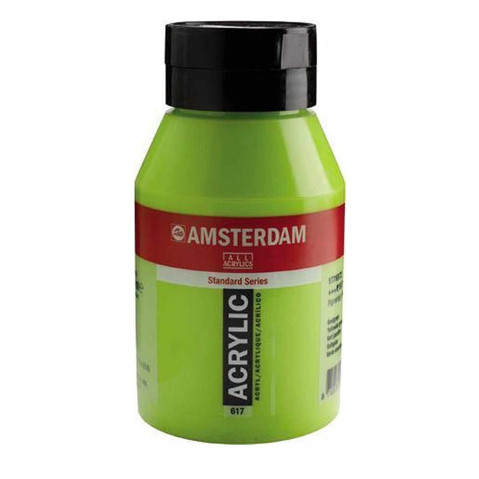 617 Geelgroen 1 liter Acryl 1000ml  pot Amsterdam