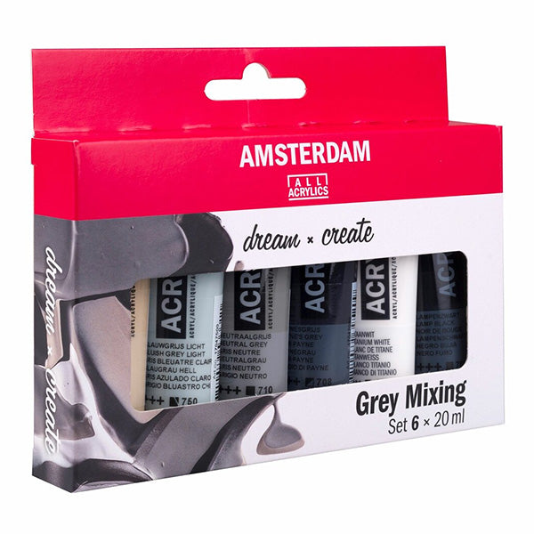 Amsterdam Acrylverf Set Grey Mixing 6x20 ml