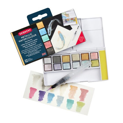 Derwent Metallic paint pan set