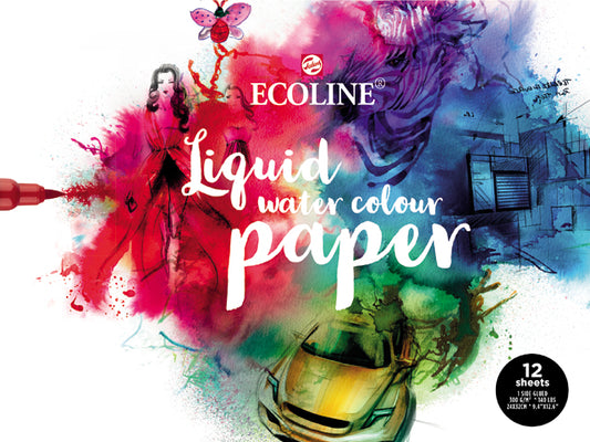 Ecoline Liquid Water Colour 24x32 Papier blok 12 vel