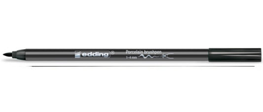 Porseleinstift 4200 Zwart 001 ronde punt 1-4 mm Edding