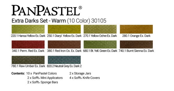 Extra Darks Warm Set PanPastel (10)