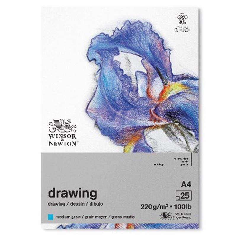 A4 Medium Surface 220 gr. Tekenblok Gelijmd 25 vel Winsor & Newton