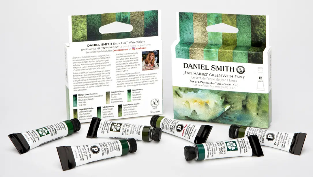 Jean Haines' Green With Envy Watercolor Set Daniel Smith set 6 tubes 5ml