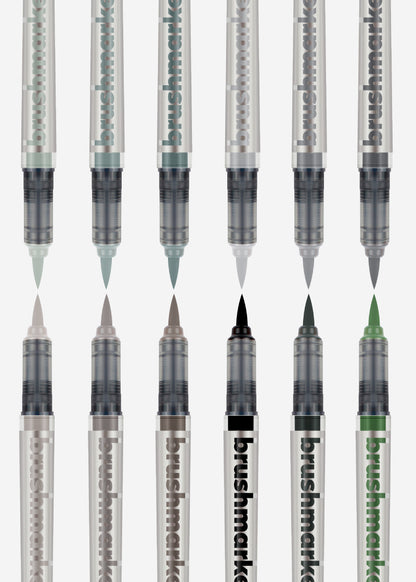 Brushmarker PRO 12 "Grey colours" set Karin