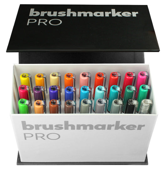 Brushmarker PRO Set Mini Box 26 colours + blender Karin
