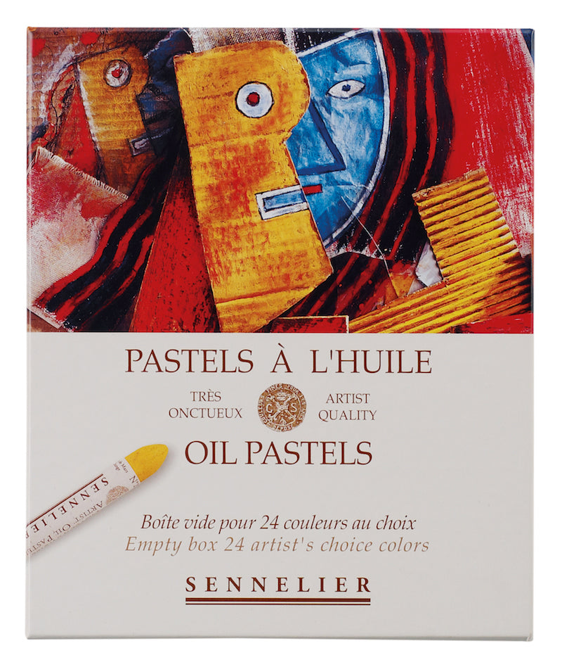 Lege kartonnen doos voor 24 oliepastelsOliepastels Sennelier