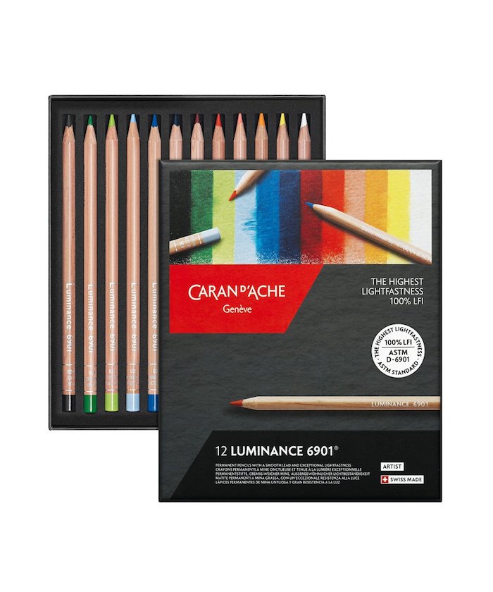 Doos met 12 kleuren set Luminance Caran D'Ache