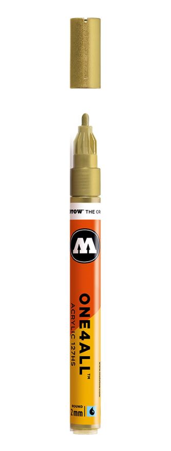 METALLIC GOLD 127HS 2mm Acrylmarker Molotow One4All