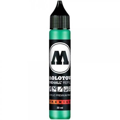 Acryl Inkt Refill 30ml LAGOON BLUE Molotow One4All Acrylic Navul