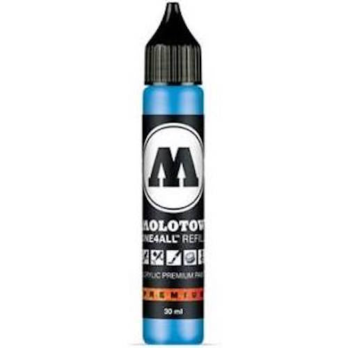 Acryl Inkt Refill 30ml SHOCK BLUE MIDDLE Molotow One4All Acrylic Navul