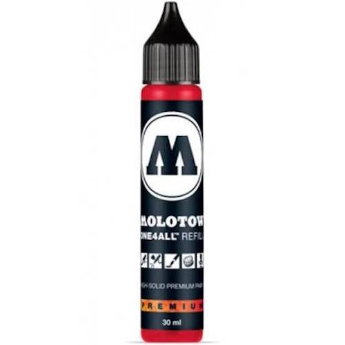 Acryl Inkt Refill 30ml TRAFFIC RED Molotow One4All Acrylic Navul