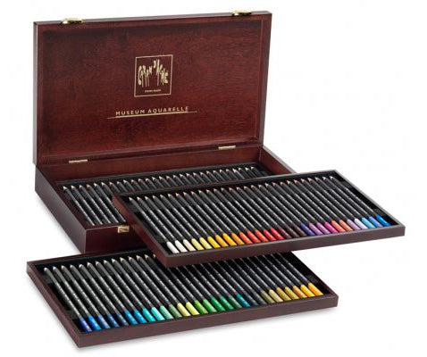 Museum aquarel houten koffer 76 kleuren set Caran D'Ache