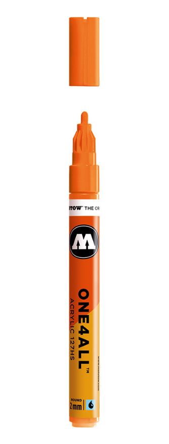 NEON ORANGE FLUOR 127HS 2mm Acrylmarker Molotow One4All