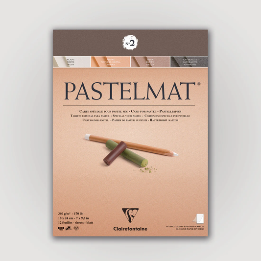 Pastelmat No. 2 (bruin) 360gr 18x24 Clairefontaine Gekleurd Pastelpapier