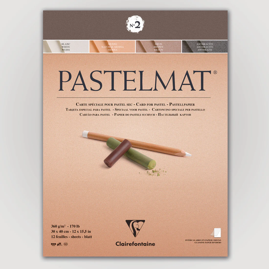 Pastelmat No. 2 (bruin) 360gr 30x40 Clairefontaine Gekleurd Pastelpapier