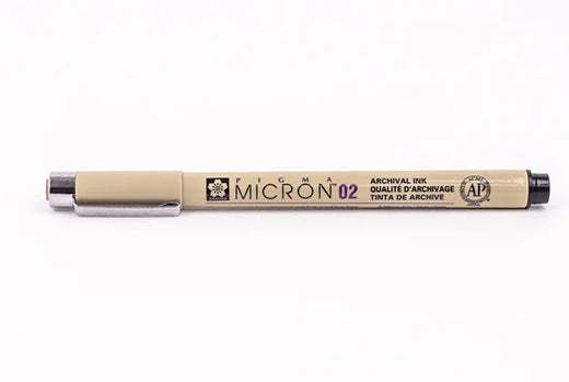 Pigma Micron 02 (0.30mm) BLACK Sakura Fineliner