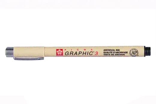 Pigma Graphic Kalligrafie 3 (3.0mm) BLACK Sakura Fineliner