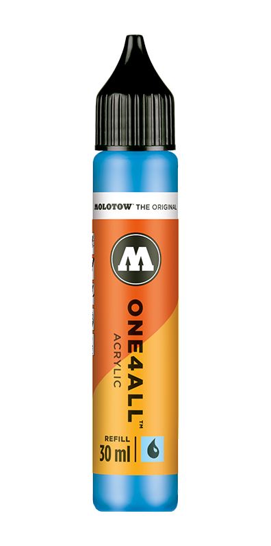 SHOCK BLUE MIDDLE Acryl Inkt Refill 30ml Molotow One4All Acrylic