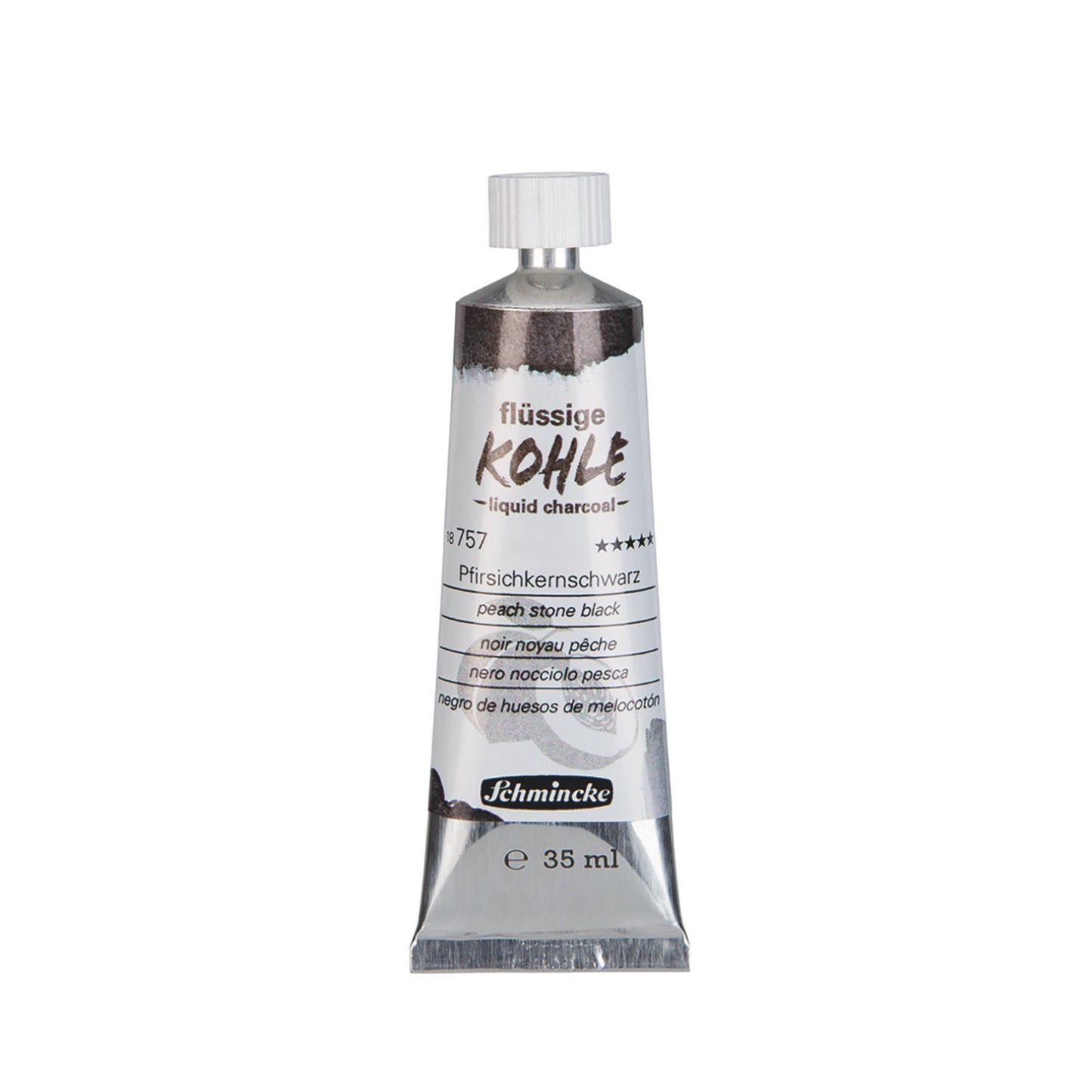 Liquid Charcoal - Peach Stone Black 35ml Vloeibare Houtskool Schmincke