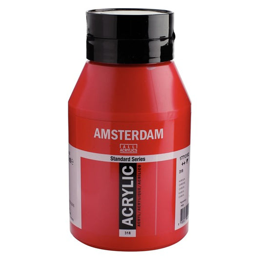 318 Karmijn 1 liter Acryl 1000ml  pot Amsterdam