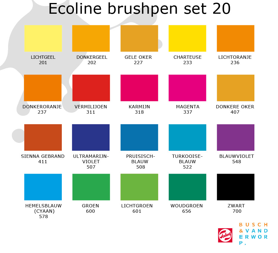 Ecoline Brushpen set 20