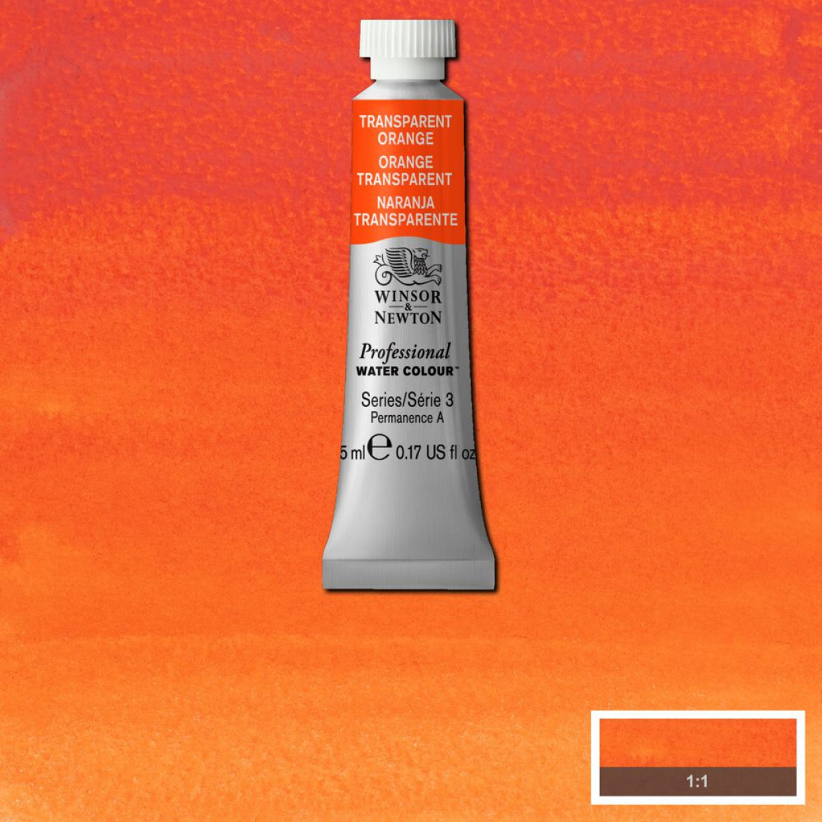 Transparent Orange 5ml 650 S3 Artist's Aquarel Winsor & Newton