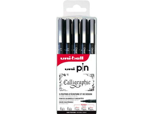 Caligrafie Fineliner Set (5) PIN UNI-ball