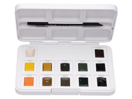 Pocketbox Shades of Nature Colours 12 napjes Aquarel verf Van Gogh Set