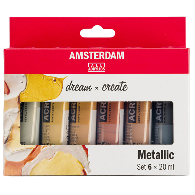 Amsterdam Acrylverf Set Metallic 6x20 ml