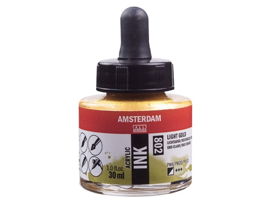 Lichtgoud 802 Amsterdam Acryl Inkt 30 ml.