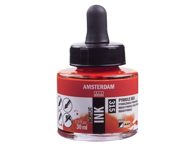 Pyrrolerood 315 Amsterdam Acryl Inkt 30 ml.