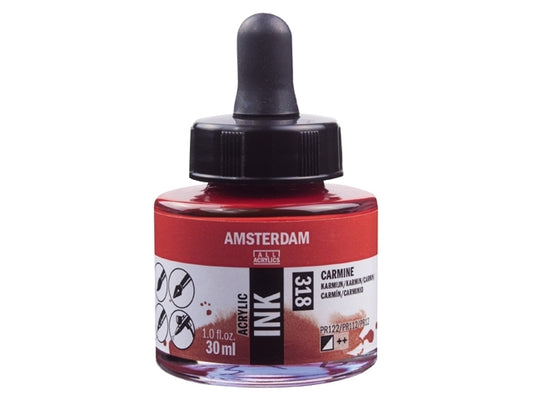Karmijn 318 Amsterdam Acryl Inkt 30 ml.