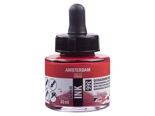 Quinacrodine rose 366 Amsterdam Acryl Inkt 30 ml.