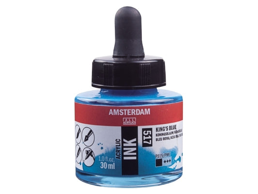 Koningsblauw 517 Amsterdam Acryl Inkt 30 ml.