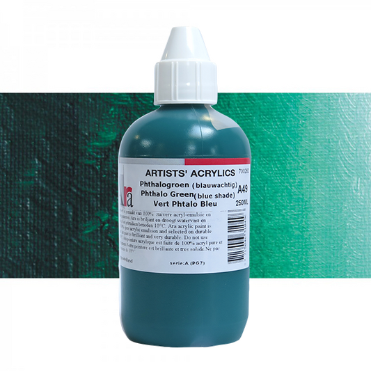 ARA 250ml  A49  PHTHALOGROEN BLAUWACHTIG Artists Acrylics