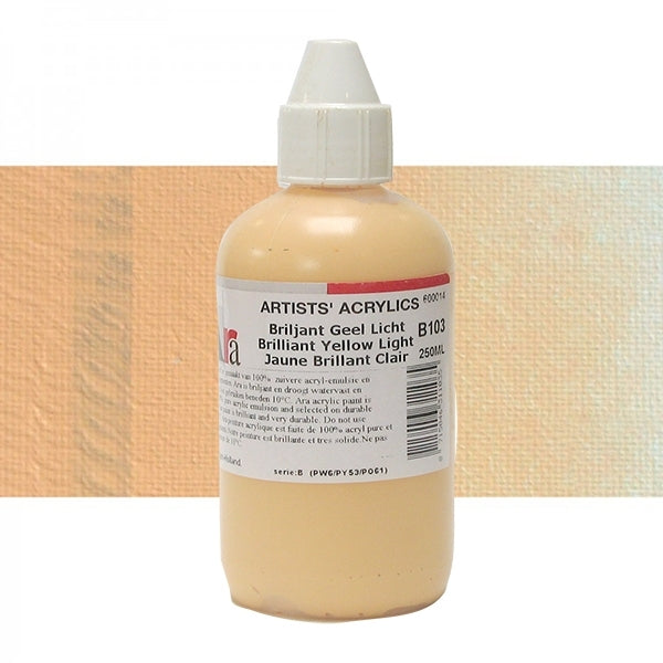 ARA 250ml B103 BRILJANT GEEL LICHT Artists Acrylics