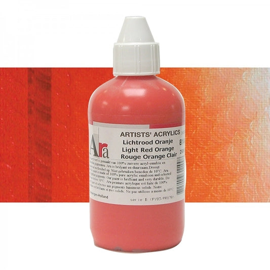 ARA 250ml  B144  LICHTROOD ORANJE Artists Acrylics