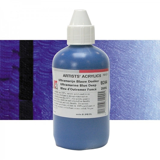 ARA 250ml  B244  ULTRAMARIJN BLAUW DONKER Artists Acrylics