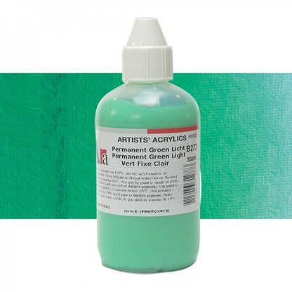 ARA 250ml  B277  PERMANENT GROEN LICHT Artists Acrylics