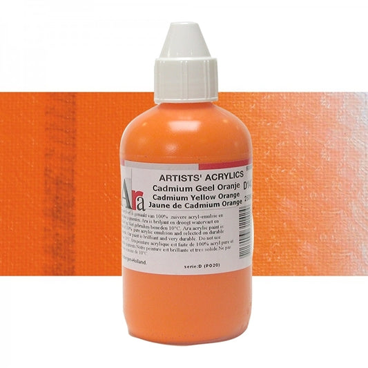 ARA 250ml  D142  CADMIUM GEEL ORANJE Artists Acrylics