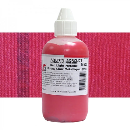 ARA 250ml  M550 LICHTROOD METALLIC Artists Acrylics