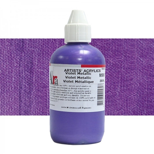 ARA 250ml M580 VIOLET METALLIC Artists Acrylics