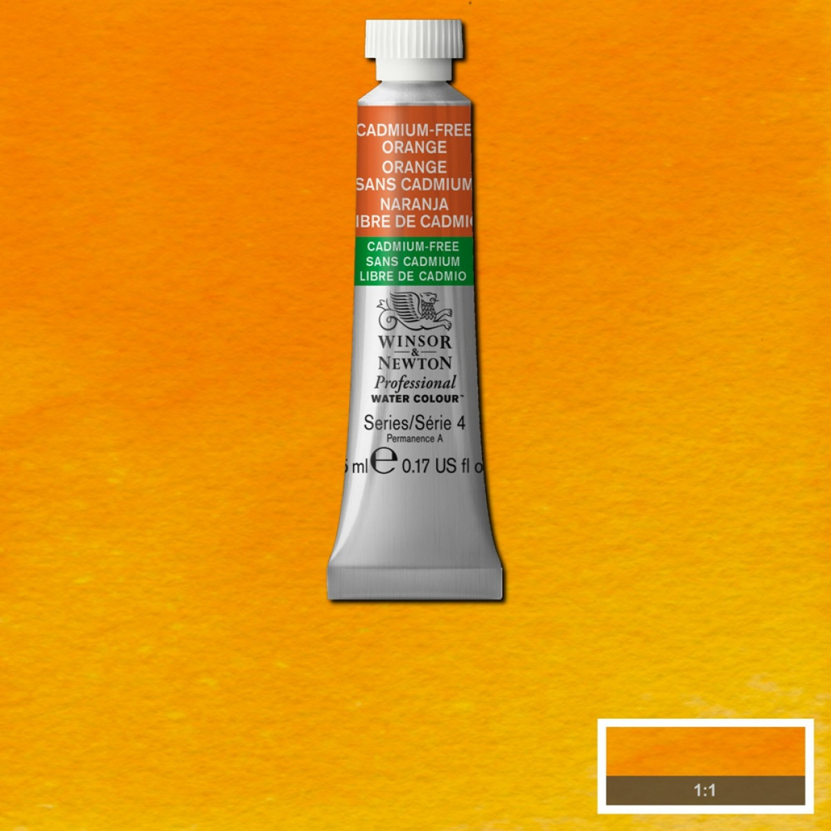 Cadmium FREE Orange 5ml  899 S4 Artist's Aquarel Winsor & Newton